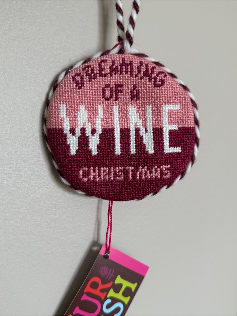 Furbish Studio “Dreaming of a Wine Christmas" Holiday Ornament - NWT